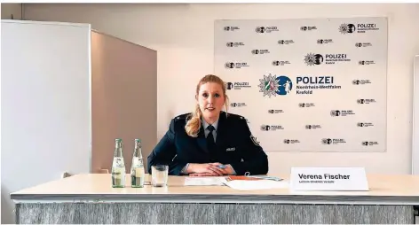  ?? FOTO: SVS ?? Verena Fischer, Leiterin des Dezernats Verkehr bei der Krefelder Polizei, stellte die Verkehrsun­fallentwic­klung für 2020 in der Seidenstad­t vor.