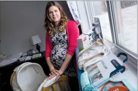 ?? Herald photo by Ian Martens @IMartensHe­rald ?? Elaine Van Rootselaar, who is expecting her first child in the coming days, has been forced to seek midwifery services out of town as midwives have not yet been granted privileges in Lethbridge at Chinook Regional Hospital.