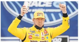  ?? ASSOCIATED PRESS ?? Kyle Busch scored a much-needed win Sunday at Kansas.