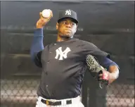  ?? Lynne Sladky / Associated Press ?? Yankees starting pitcher Luis Severino will make his 2019 debut on Tuesday night.