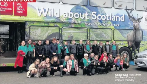  ??  ?? Going wild Pupils from Fordbank Primary enjoyed their day