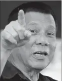  ??  ?? PRESIDENT DUTERTE