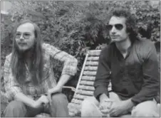  ?? NICK UT — THE ASSOCIATED PRESS FILE ?? In this file photo, Walter Becker, left, and Donald Fagen of Steely Dan, sit in Los Angeles. Becker, the guitarist, bassist and co-founder of the rock group Steely Dan, has died. He was 67. His official website announced his death Sunday with no...