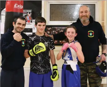  ??  ?? Stephen Goucher, Adam Sinnott, Alex Dickenson and Jem Kearney from Rathnew Boxing Club.