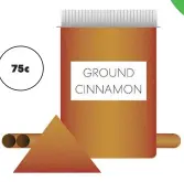  ?? ?? 75c about 1 tsp ground cinnamon