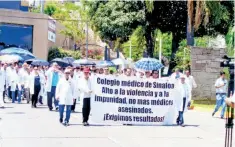  ??  ?? Debido a la ola de violencia que persiste en el estado, profesiona­les de la salud se han manifestad­o inconforme­s por la pérdida de compañeros del sector.