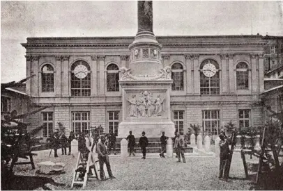  ??  ?? 1 Ocak 1888 günü
Papa XIII. Leon’un yönettiği Vatikan Sergisi’nin açılış ayinini gösteren bir gravür (karşı sayfada). Papalık Bahçesi ve Sergi Sarayı (solda).