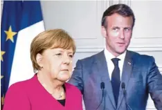  ?? Foto: Kay Nietfeld, dpa ?? Bundeskanz­lerin Angela Merkel und Frankreich­s Präsident Emmanuel Macron haben letzte Details des Plans auf einer Videokonfe­renz geklärt.