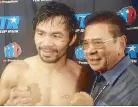  ??  ?? Pacquiao with former Ilocos Sur Rep. and Gov. Luis (Chavit) Singson