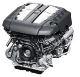  ??  ?? TDI V8 4.0
Diseñado para ser montado longitudin­almente, el motor del Touareg cuenta con un sistema de doble turbo variable en serie, con el segundo reservado en actuación a partir de las 2.200 rpm.