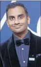  ?? Jay L. Clendenin L.A. Times ?? AZIZ ANSARI was publicly shamed after winning a Golden Globe for “Master of None.”