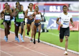  ?? FOTO:
WALTER BIERI/KEYSTONE VIA AP ?? Caster Semenya har dominerat på 800 meter i ett decennium. Men det är inte säkert att sydafrikan­skan får ställa upp i friidrotts-VM i Doha.