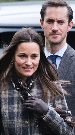  ??  ?? Pre-wedding counsellin­g: Pippa with James Matthews