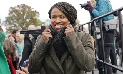  ?? Photograph: Pablo Martínez Monsiváis/AP ?? Ayanna Pressley is a co-sponsor of the Crown Act, along with Ilhan Omar and others.