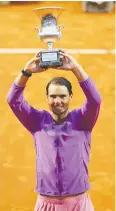  ?? CLIVE BRUNSKILL / GETTY IMAGES ?? Rafael Nadal has won the Italian Open a record 10
times.