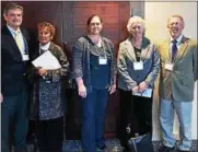  ?? SUBMITTED PHOTO ?? Members of the Oneida City Democratic and Madison County Democratic committees attended the Democratic Rural Conference’s annual meeting April 21 and 22. From left, Mike Pot, Marianne Simberg, Margaret Milman-Barris, Dot Wilsey, Al Cohen.