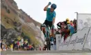  ?? Photograph: Stuart Franklin/Getty Images ?? Miguel Ángel López celebrates victory on stage 17 of the Tour de France.