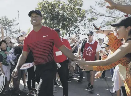  ??  ?? 0 Tiger Woods enjoyed continuing his comeback with a gritty display in the Farmers Insurance Open at Torrey Pines.