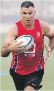  ??  ?? The arrival of Mike Phillips at Jebel Ali Dragons coincided with a new sponsorshi­p deal
