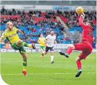  ??  ?? Teemu Pukki nets Norwich City’s fourth goal