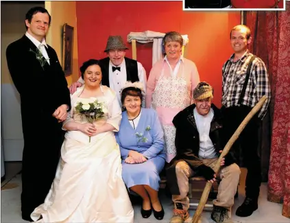  ?? Photo by Sheila Fitzgerald. ?? Eileen O’ Keeffe, Hannah O’ Connor, Sean Biggane, Patrick Larkin, Michael O’ Connell, Sheila O’ Keeffe and Joe Collins staged The Year of the Hiker at Tullylease Community Centre.