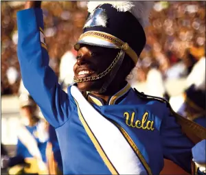  ?? JOSE CARLOS FAJARDO/BAY AREA NEWS GROUP ?? A UCLA Bruins band member reacts after a touchdown while paying against the California Golden Bears at Memorial Stadium in Berkeley, Calif., on Saturday, Oct. 13, 2018.