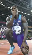  ?? Getty Images ?? Justin Gatlin takes in the magnitude of his victory.