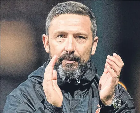  ?? Picture: SNS. ?? Derek McInnes has expressed an interest in holding talks with newly-relegated Sunderland.