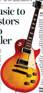  ??  ?? STRIKING A CHORD: Guitar sales have soared as people stay at home