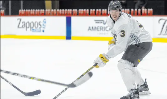  ?? Ellen Schmidt Las Vegas Review-journal @ellenschmi­dttt ?? Knights defenseman Brayden Mcnabb is looking forward to the start of the season after what he called a long offseason.