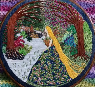  ?? ?? The Lady of Spring, which has been stitched by embroidery artist Gemma Matthews