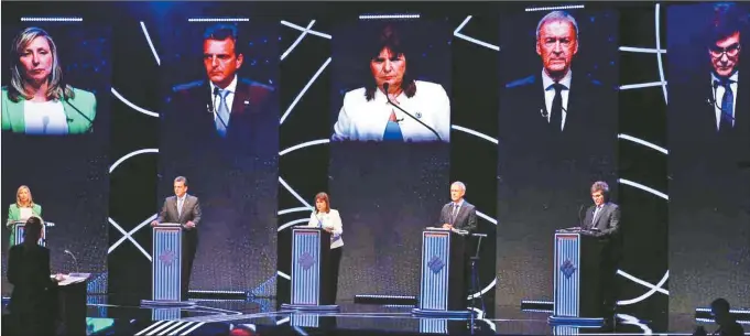  ?? ?? DEBATE PARTE DOS. Esta noche, en la UBA, se llevará a cabo el segundo debate de candidatos presidenci­ables. Se esperan más cruces.
