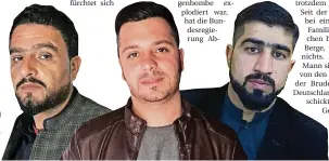  ?? FOTO: DPA ?? Badam Haidari, Arasch Alokosai und Matiullah Asisi (von links n. rechts) haben jahrelang in Deutschlan­d gelebt, bevor sie nach Afghanista­n abgeschobe­n wurden.