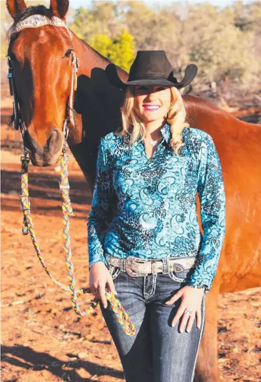  ??  ?? HEAD: Katie Scott is the Curry Merry Muster Festival entrant in the Miss Rodeo Australia quest.