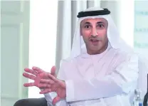  ?? Victor Besa for The National ?? Abdulla Al Karam told a meeting of senior teachers in Dubai that further improvemen­ts could be made.