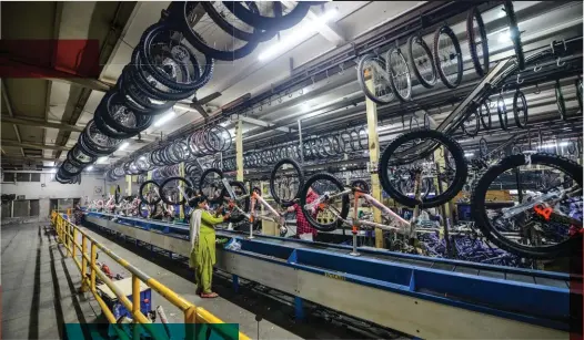  ??  ?? The Avon cycle factory in Ludhiana, Punjab. The state has worse unemployme­nt ( 13 per cent) than UP ( 10.1 per cent) and Bihar ( 12.7 per cent), says CMIE data PHOTOGRAPH BY RAJWANT RAWAT