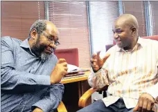 ??  ?? Pali Lehohla says the transition of the role of Statistici­an-General to his successor Risenga Maluleke has happened with grace. PHOTO: SUPPLIED