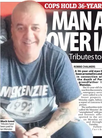  ??  ?? Much loved Tributes have been paid to Ian Menzies