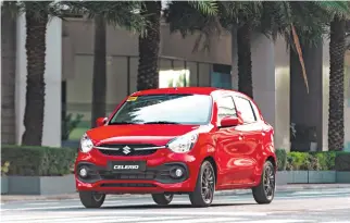  ?? ?? Suzuki Philippine­s rejoins the subcompact fray with an all-new iteration of the Celerio.