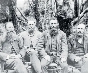  ?? ?? Bob Wilson's great-grandfathe­r John Wilson (left) pictured with his three brothers, all Albertland­ers.