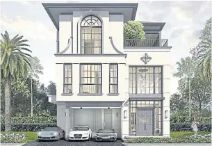  ??  ?? An artist’s rendering of a J.S.P. Property detached house, to be priced at 35 million baht.