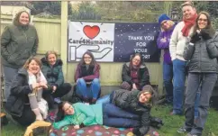  ??  ?? Naomi Potter, from Whitstable, slept outdoors with a group of friends to raise money for refugees in northern France