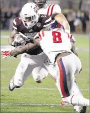  ?? ASSOCIATED PRESS FILES ?? Mississipp­i State wide receiver Donald Gray (6) says this is “redemption week” for the Bulldogs as they take on South Carolina following a 21-20 loss to underdog South Alabama.