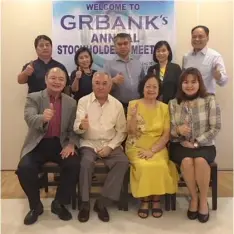  ?? Contribute­d Photo ?? NEW DIRECTOR (L-R) GRBank Directors Michael B. Lapid, Diana Coronel-Cruz, Carlos S. Coronel, GRBank VP-O/Admin Grace Carlos-Glorioso and Florencio L. Carlos, together with GRBank President and CEO Jose Antonio Blas L. Carlos, newly-appointed...