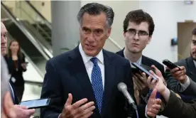  ?? ?? Mitt Romney, a lonely anti-Trump Republican voice, will quit Congress this year. Photograph: Michael Reynolds/EPA