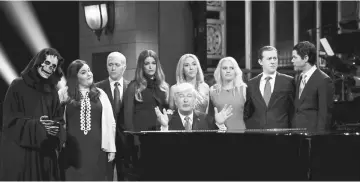  ??  ?? ‘Saturday Night Live’s’ season finale cold open, featuring parodies of Trump and those in his orbit. — Courtesy of NBC