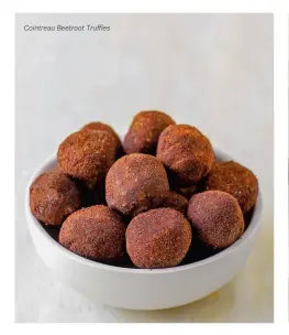  ??  ?? Cointreau Beetroot Truffles