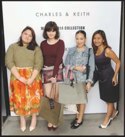  ??  ?? Charles &amp; Keith Philippine­s brand assistant Kat Redondo and Merchandis­e Manager Therese Calma (far right) withmagazi­ne’s Kat Angco and magazine’s Kate Paras