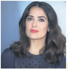  ??  ?? SALMA HAYEK. La actriz mexicana estará filmando entre España y Estados Unidos.