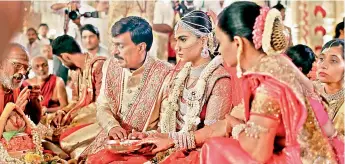  ??  ?? LAVISH CELEBRATIO­NS: A few months ago mining baron and politician G. Janardhan Reddy’s daughter’s wedding made news for the huge amounts of money that was spent